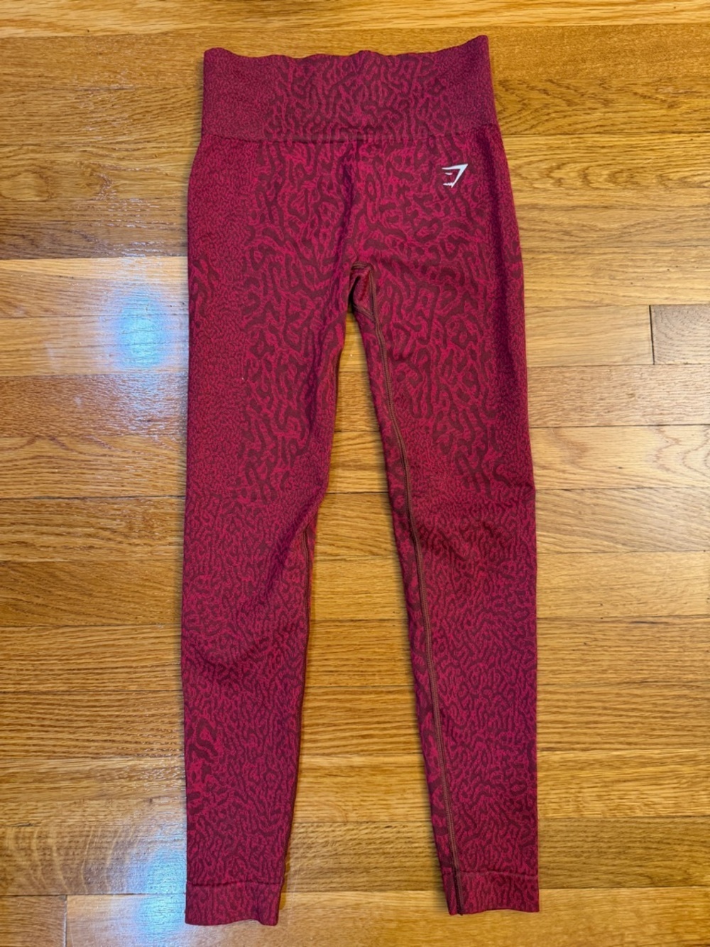 Gymshark Adapt Animal Seamless Leggings Reef Cherry Brown - SZ Small Bum Scrunch